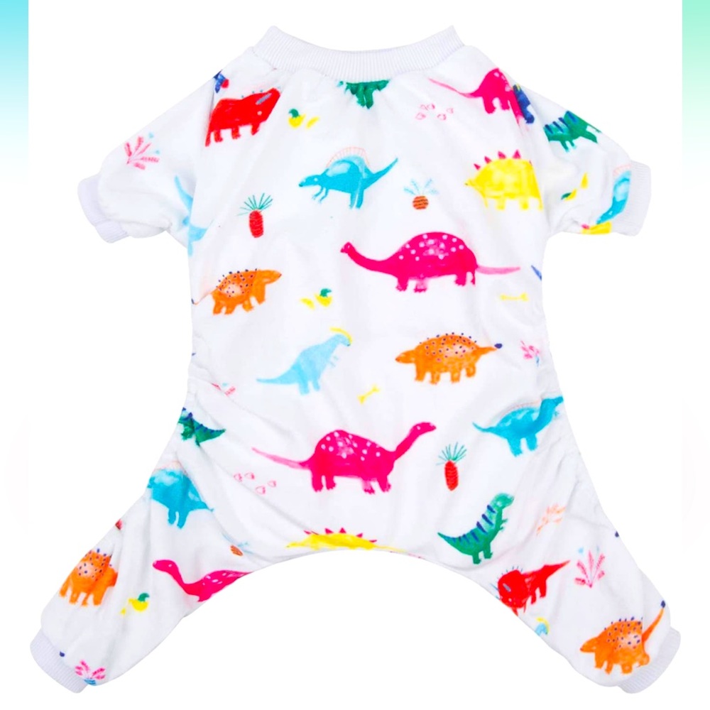Soft Fleece Dog Pajamas - Dinosaur - Large